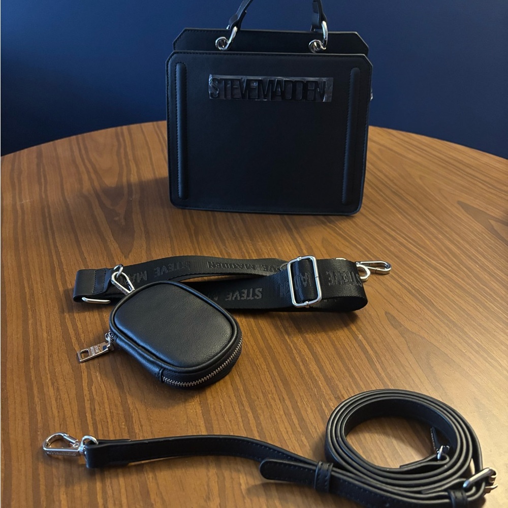 NWOT - Steve Madden - Black Handbag and Accessories Set